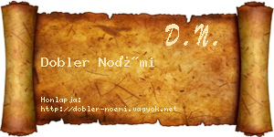 Dobler Noémi névjegykártya